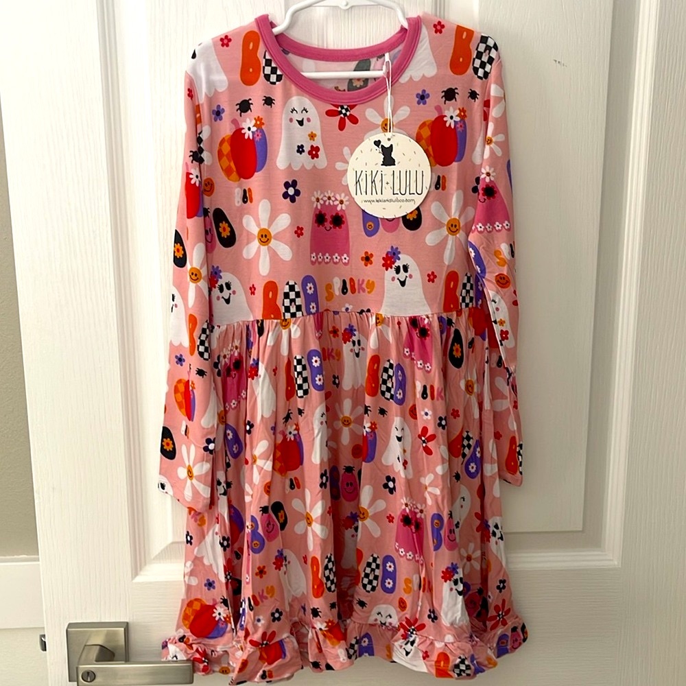 NWT Kiki + Lulu Ruffle Pink-A-Boo Bamboo Twirl Dress Size 7/8